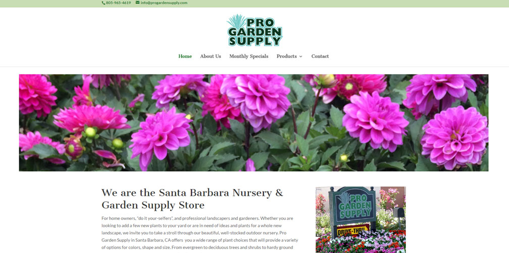 Pro Garden Supplies | Santa Barbara CA